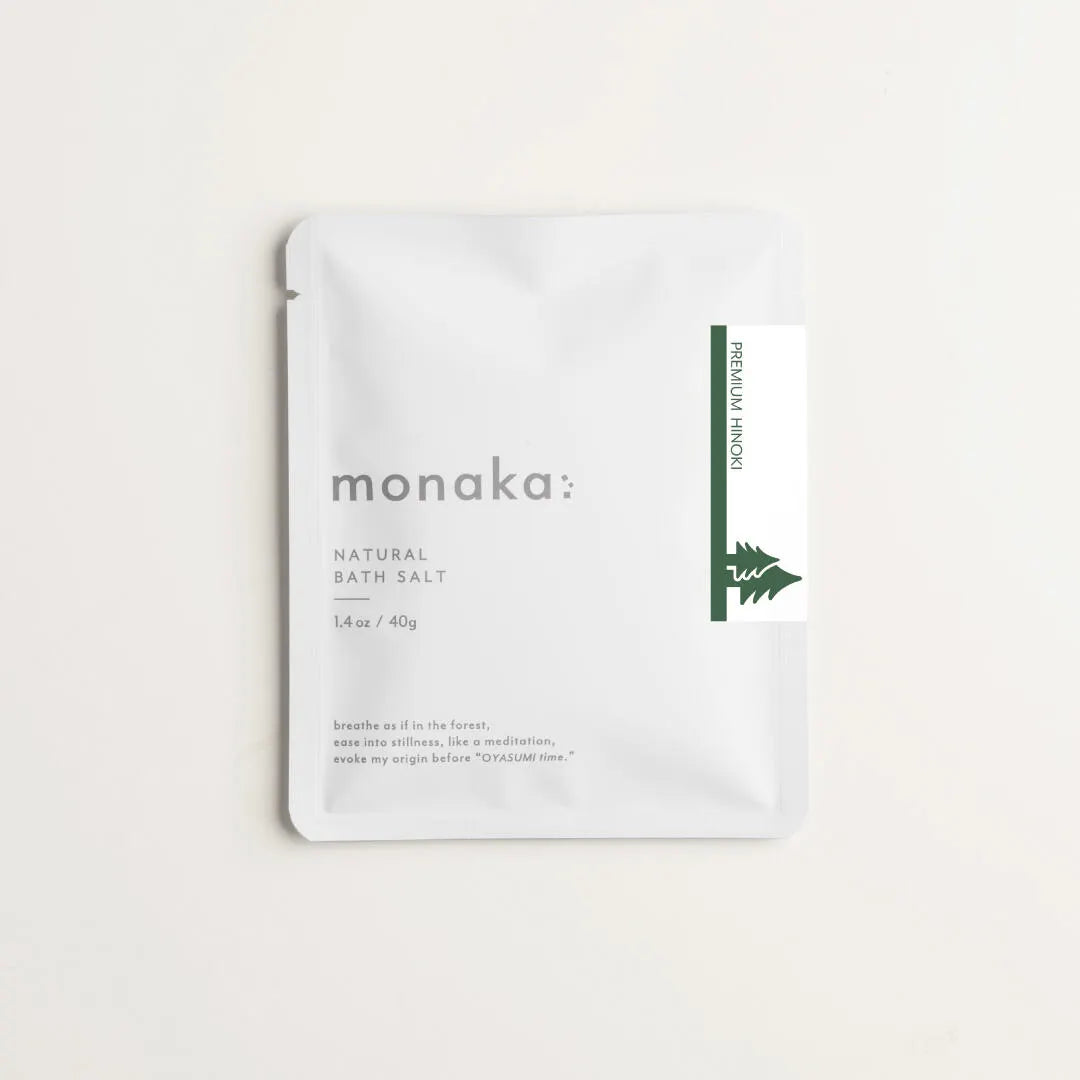 monaka ナチュラルバスソルト プレミアムヒノキ 40g(1回分)